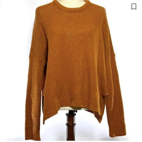 cupcakes & cashmere Sweaters - Cupcakes and Cashmere Pullover Sweater Women's Burnt Orange Long Sleeve